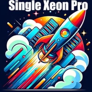 Dynamische lancering van een raket met blauwe romp en rode kegel, die de superieure dynamiek en efficiëntie van het Single Xeon Pro-plan voor webhosting illustreert.